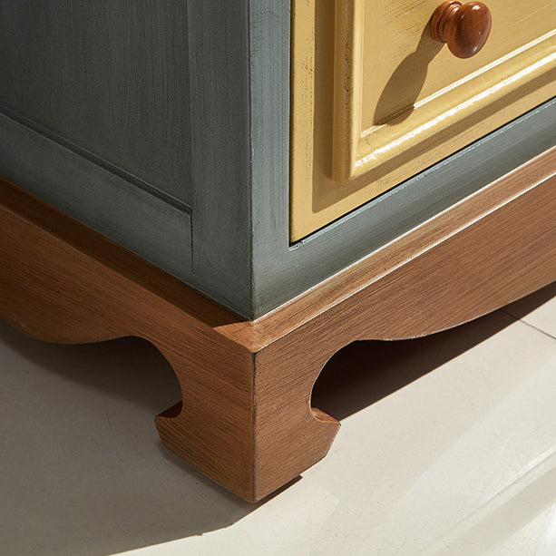 Coastal Storage Chest Dresser Solid Wood Dresser with Multi Drawers