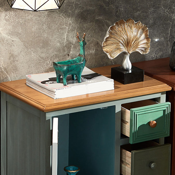 Coastal Storage Chest Dresser Solid Wood Dresser with Multi Drawers