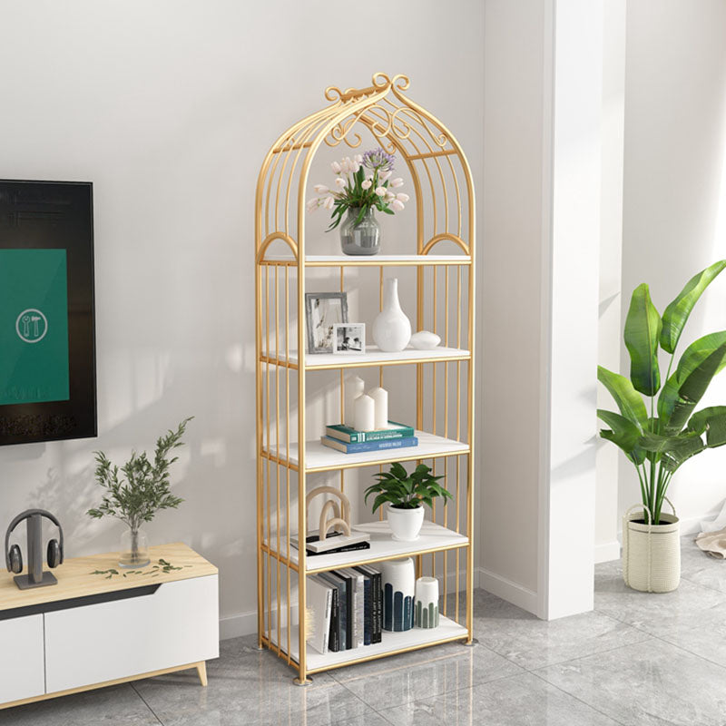 Gold Standard Bookcase Contemporary Metal Open Back Bookshelf