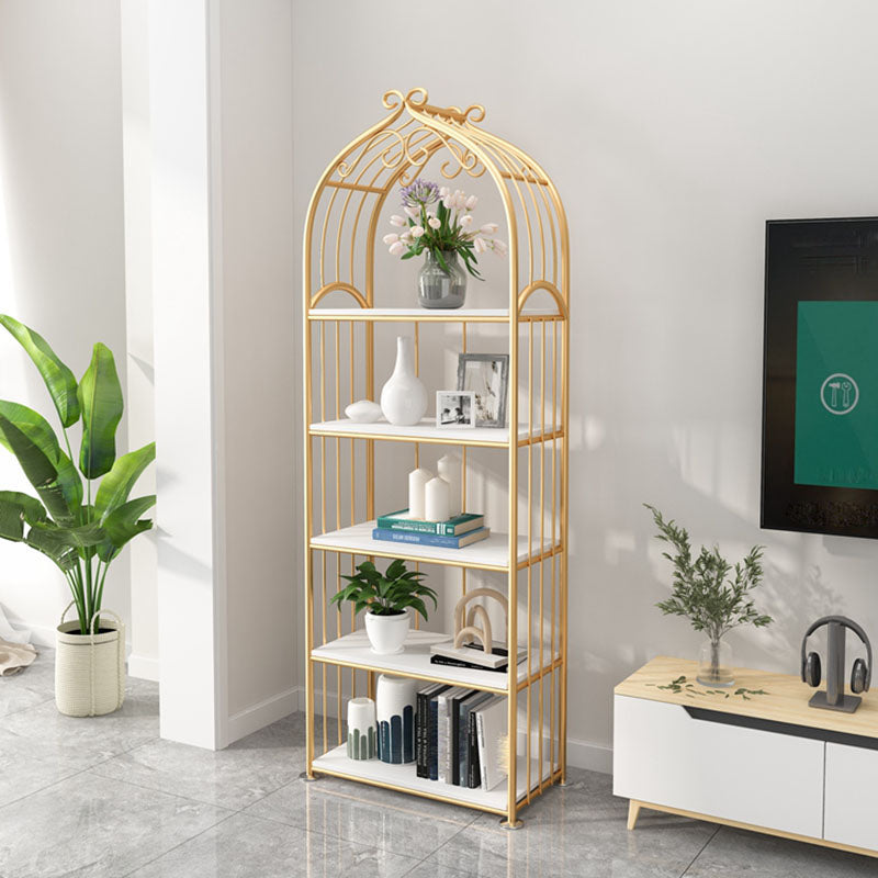 Gold Standard Bookcase Contemporary Metal Open Back Bookshelf