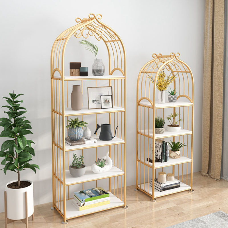 Gold Standard Bookcase Contemporary Metal Open Back Bookshelf