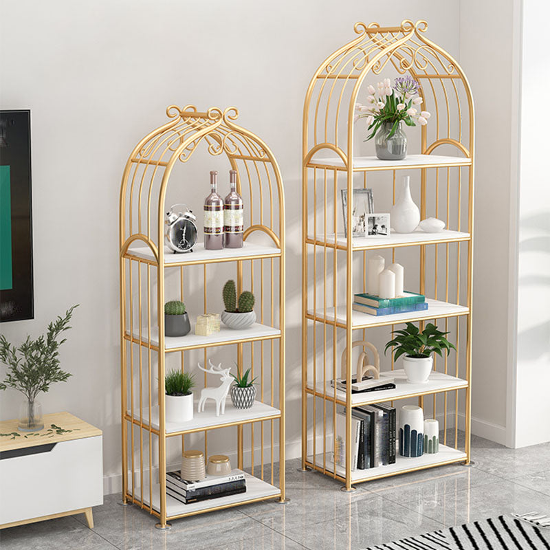 Gold Standard Bookcase Contemporary Metal Open Back Bookshelf