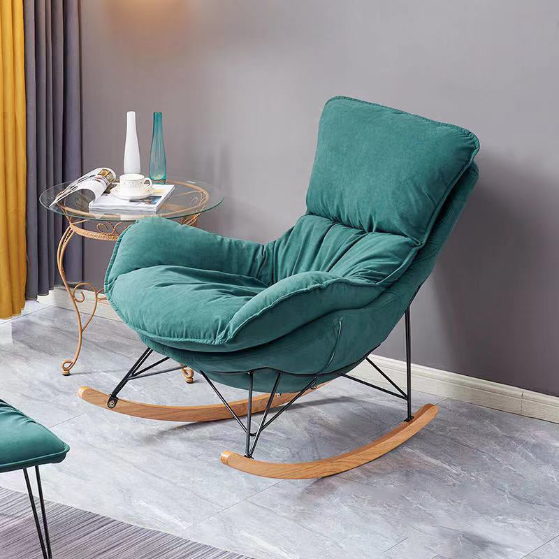 Modern Style Rocking Chair Indoor Mother Feeding Sofa Rocking Chair with Ottoman