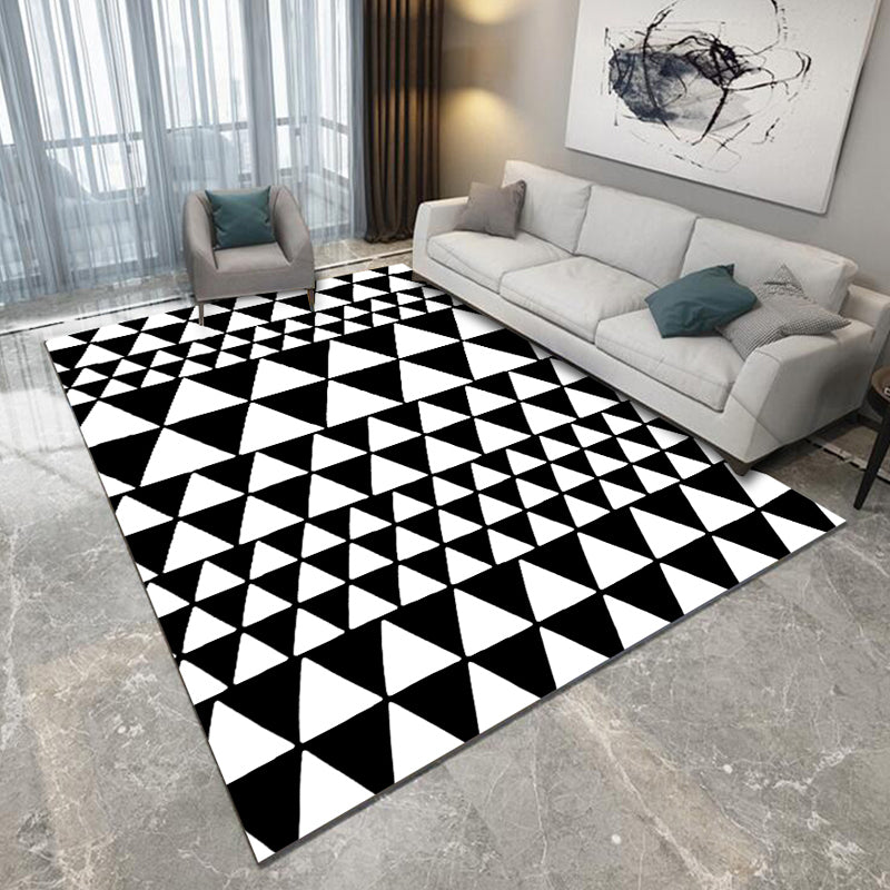 Stain Resistant Area Carpet Rectangle Geometric Pattern Rug Living Room Carpet