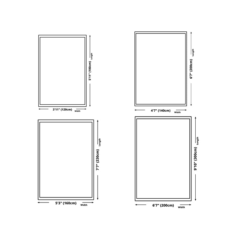 Stain Resistant Area Carpet Rectangle Geometric Pattern Rug Living Room Carpet