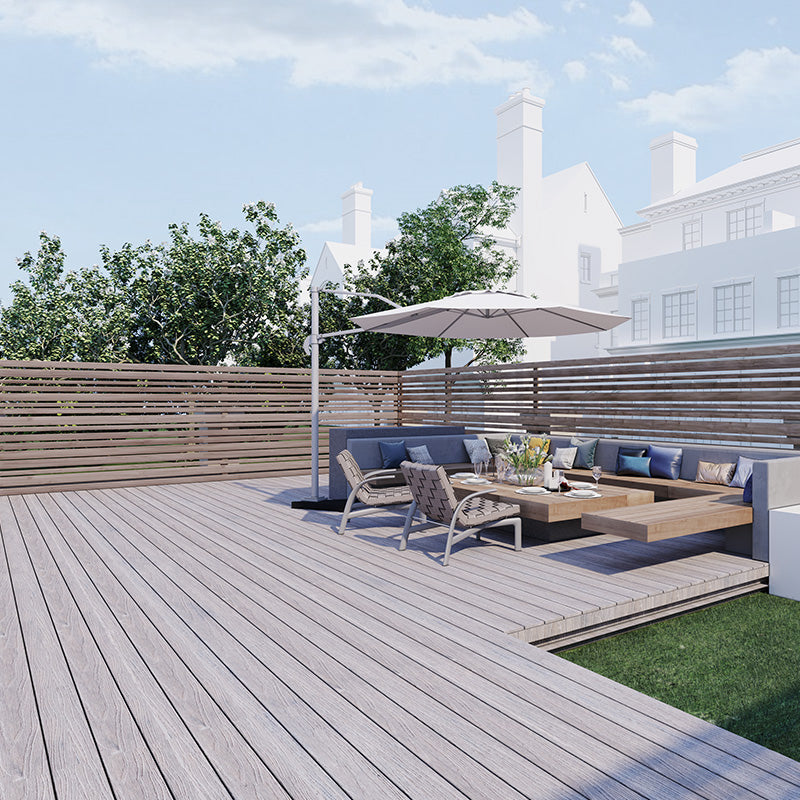 Embossed Patio Flooring Tiles Polypropylene Nailed Tile Set Floor Board