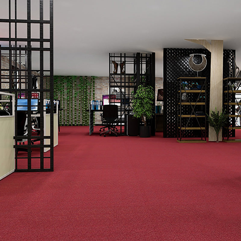 Bedroom Carpet Tiles Solid Color Lever Loop Color Block Carpet Tiles