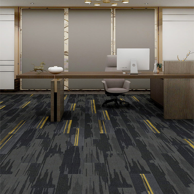 Office Room Carpet Tiles Level Loop Geometric Print Carpet Tiles