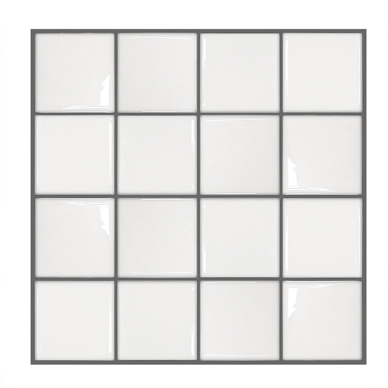 Stain Resistant Peel & Stick Tile Square Mosaic Tile for Kitchen and Bathroom Backsplash