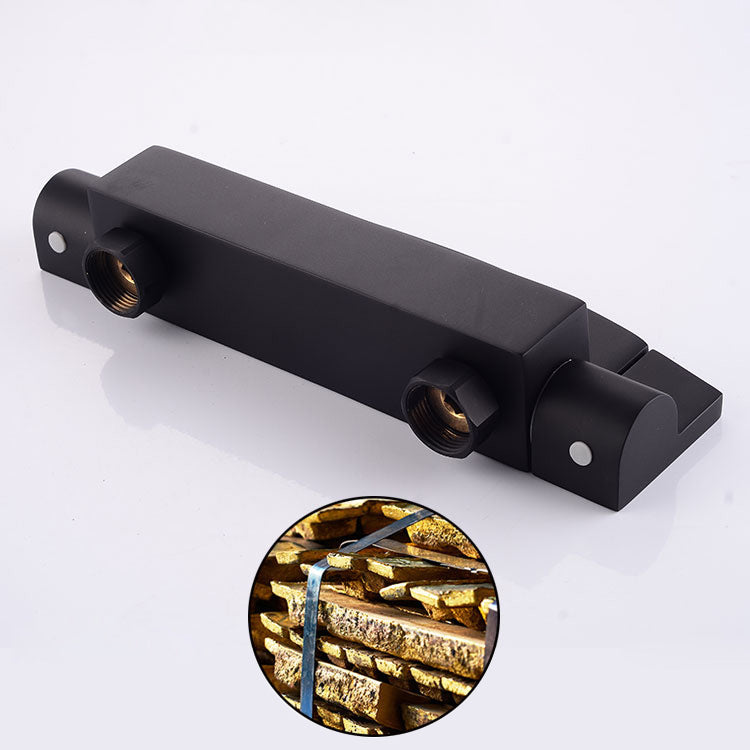 Modern Bathroom Faucet Copper Wall Mount Waterfall with Handheld Shower Tub Spouts