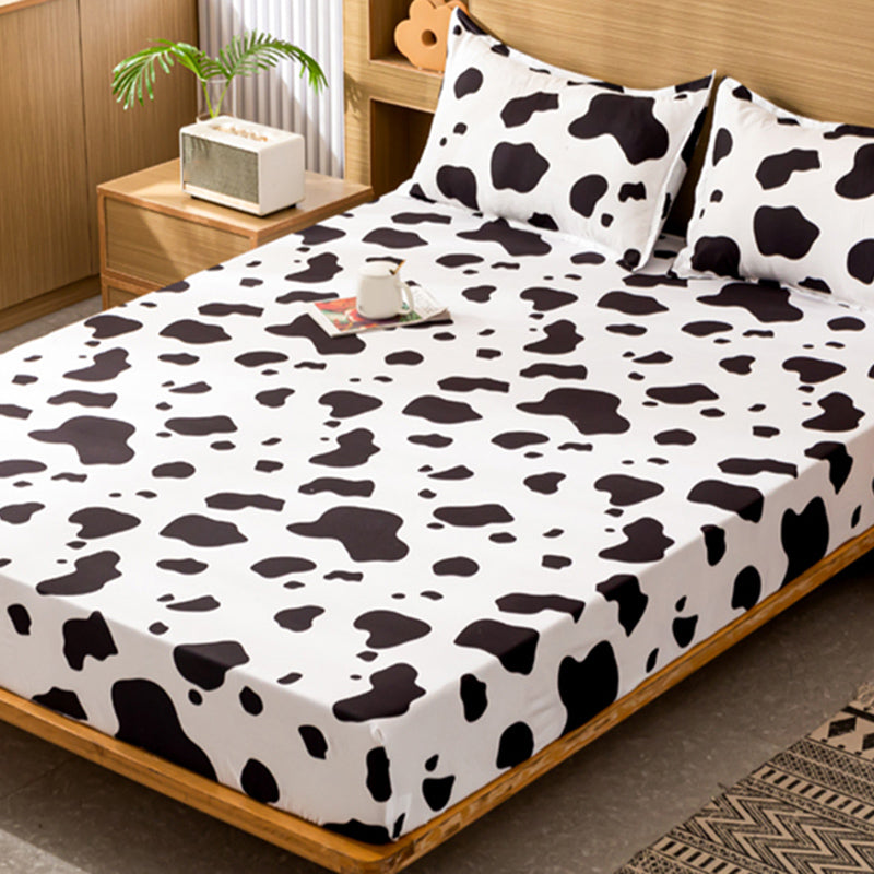 Modern Style Fitted Sheet Floral Pattern Ultra-Soft Breathable Fitted Sheet