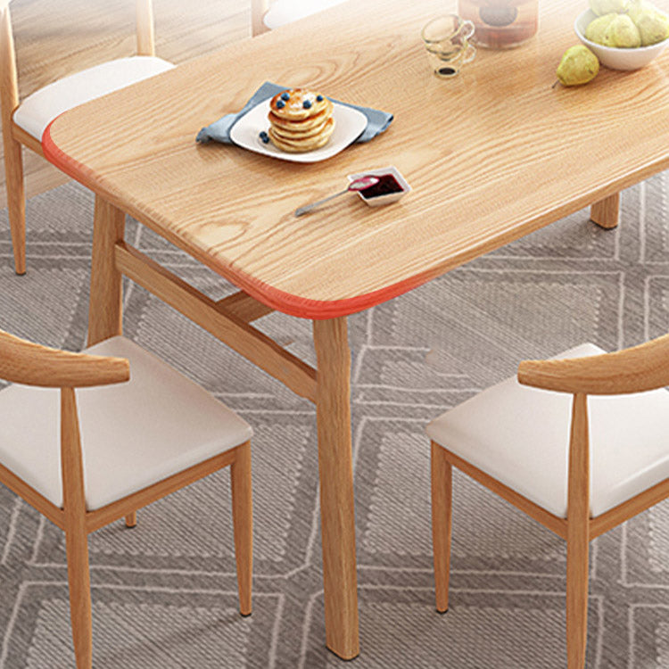 Contemporary Rectangle Kitchen Dinner Table 4 Legs Dining Table
