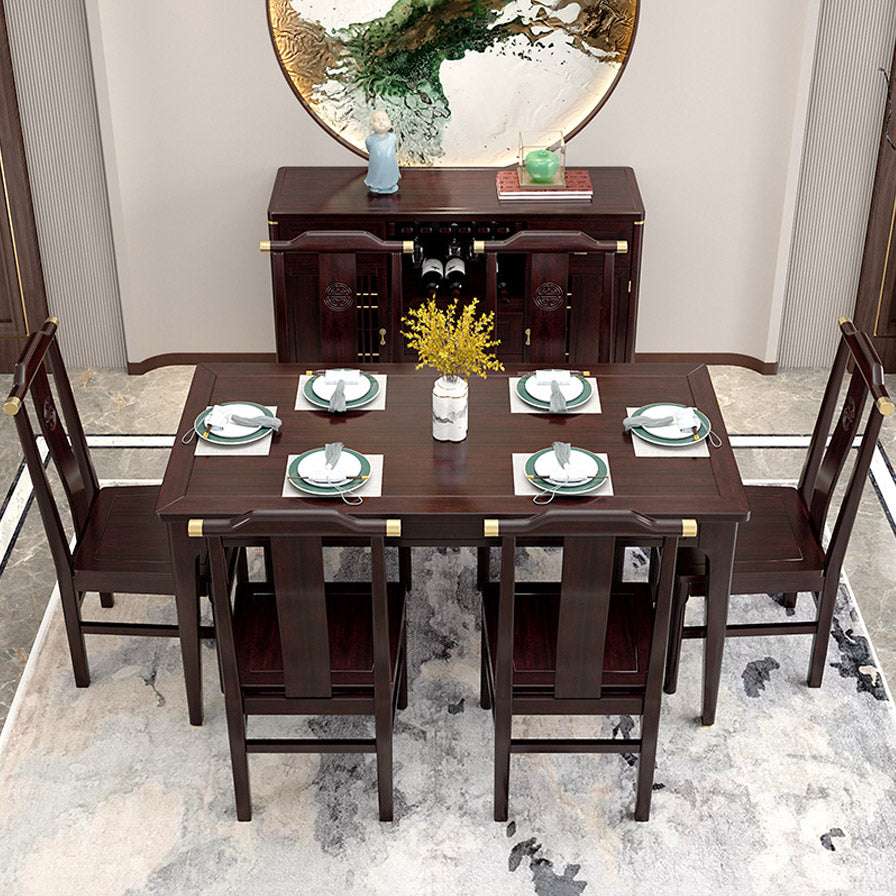 Rectangle Counter Dining Table Traditional Dinner Room Kitchen Table