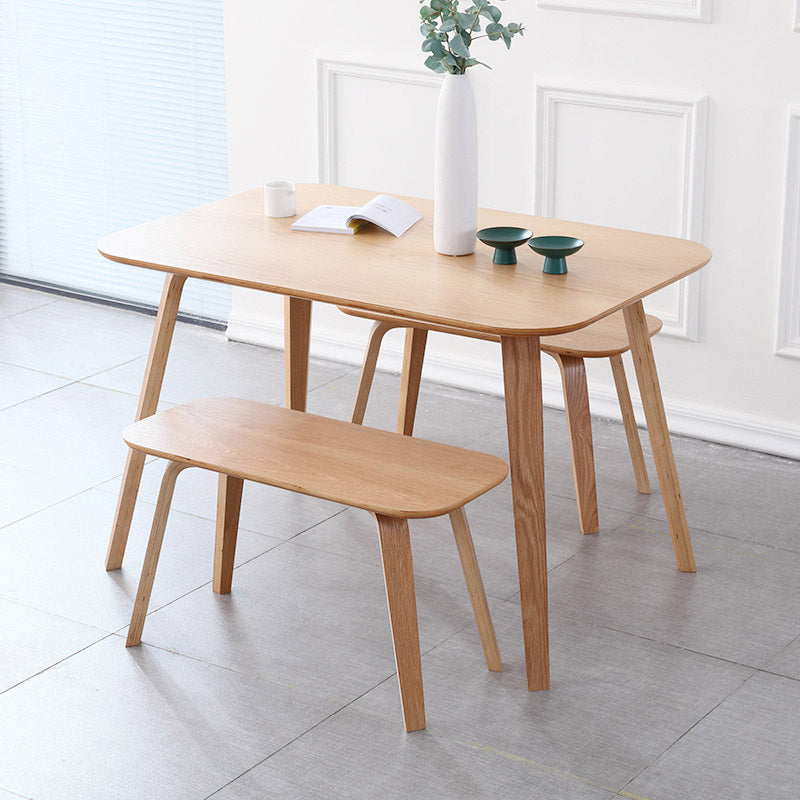 Solid Wood Dining Room Table Contemporary Natural Dining Site Table
