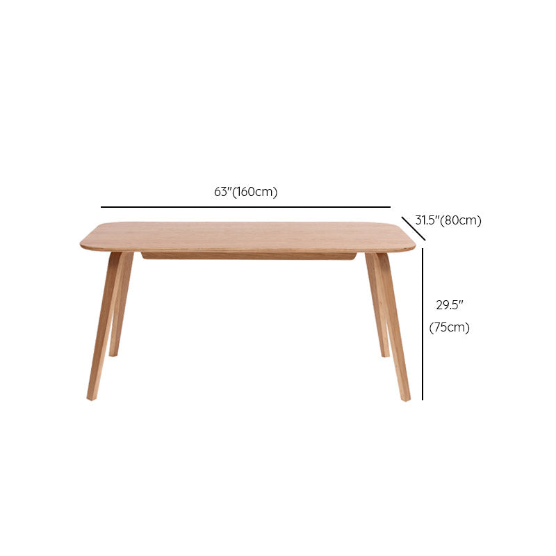 Solid Wood Dining Room Table Contemporary Natural Dining Site Table