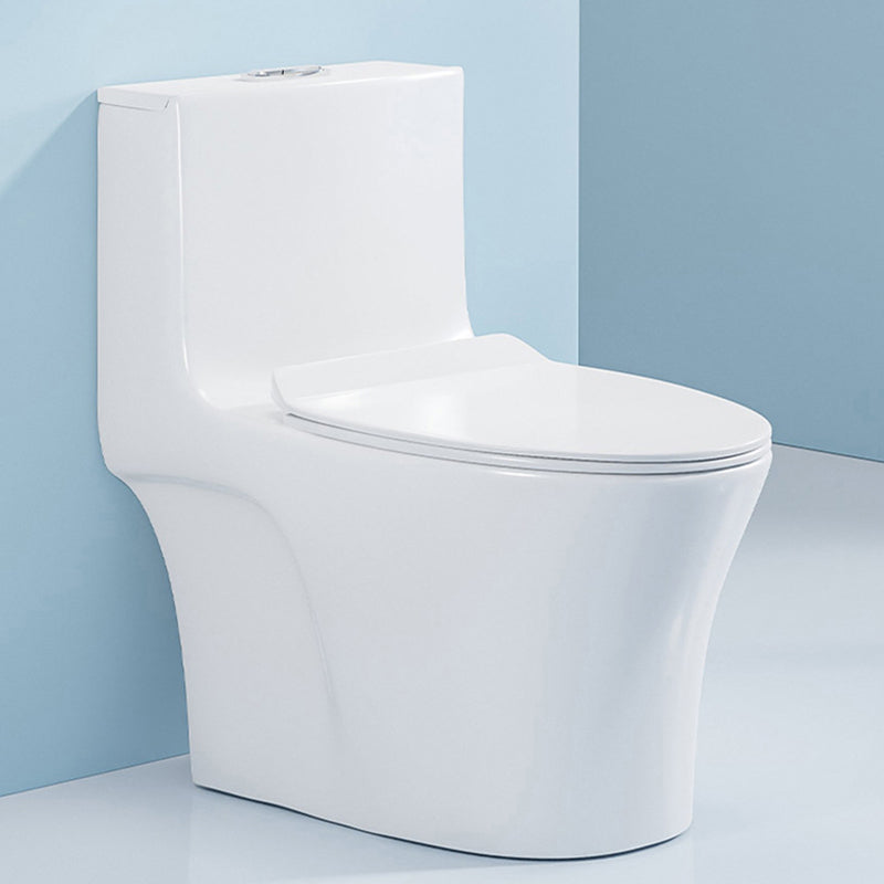 Modern Seat Included Flush Toilet 1-Piece White Urine Toilet for Bathroom