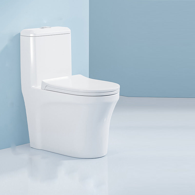 Modern Seat Included Flush Toilet 1-Piece White Urine Toilet for Bathroom