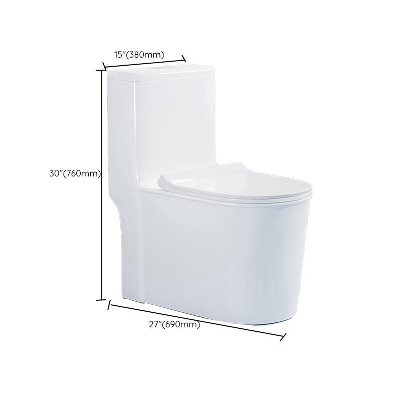 Modern Seat Included Flush Toilet 1-Piece White Urine Toilet for Bathroom