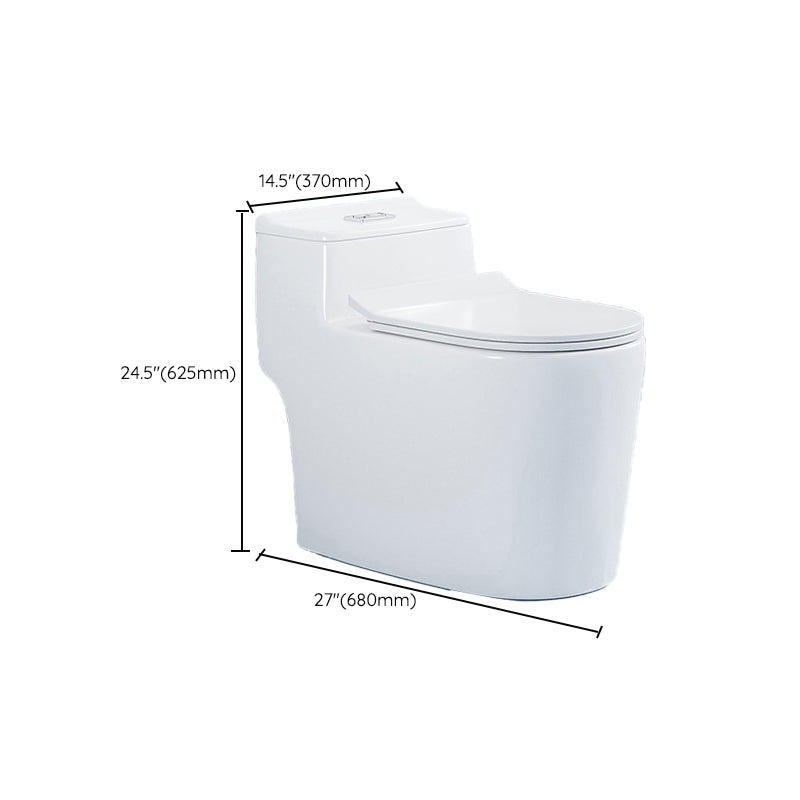 Modern Seat Included Flush Toilet 1-Piece White Urine Toilet for Bathroom
