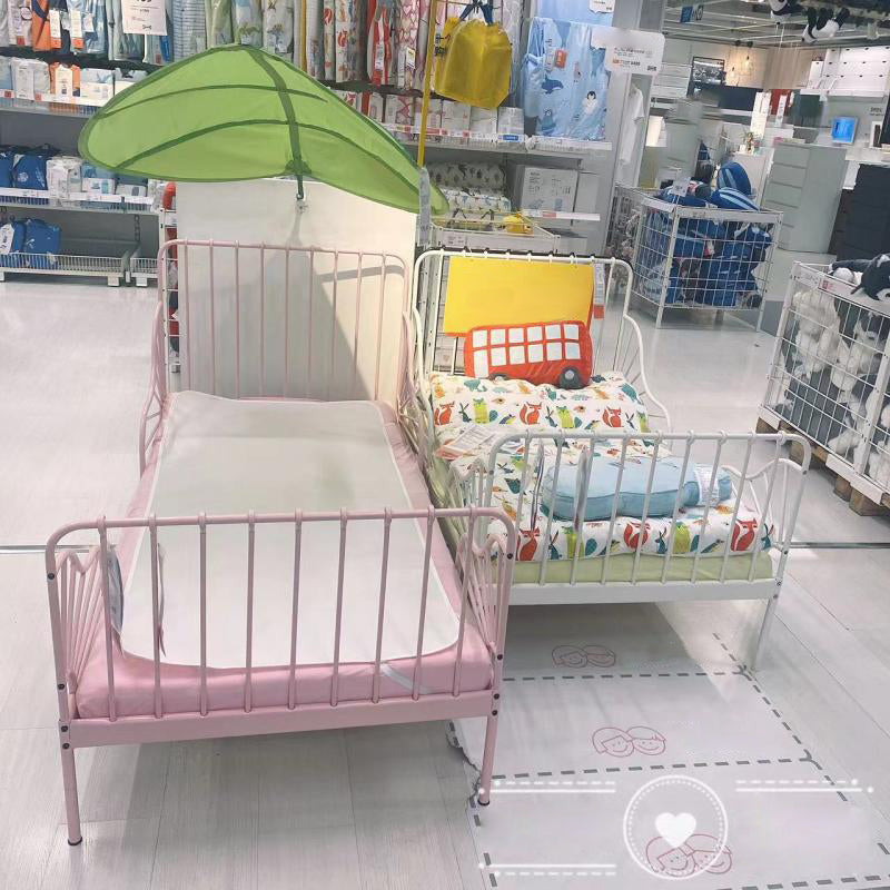 Metal Fixed Side Nursery Crib Industrial Nursery Crib with Guardrails