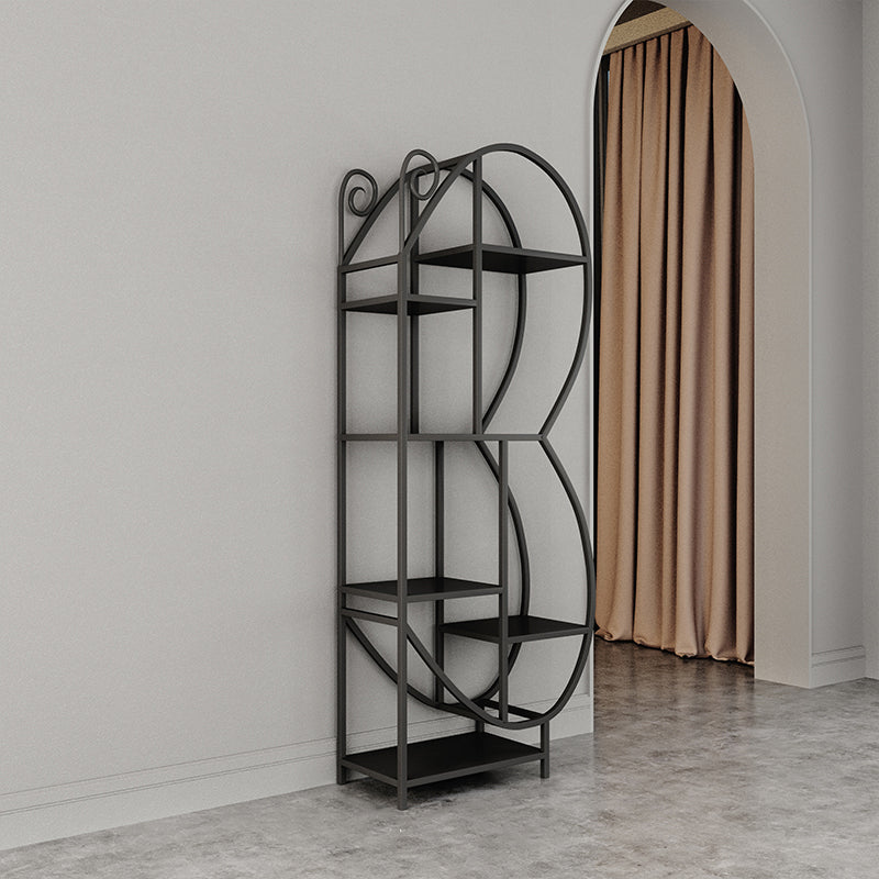 Industrial Open Back Bookshelf Freestanding Metal Book Shelf