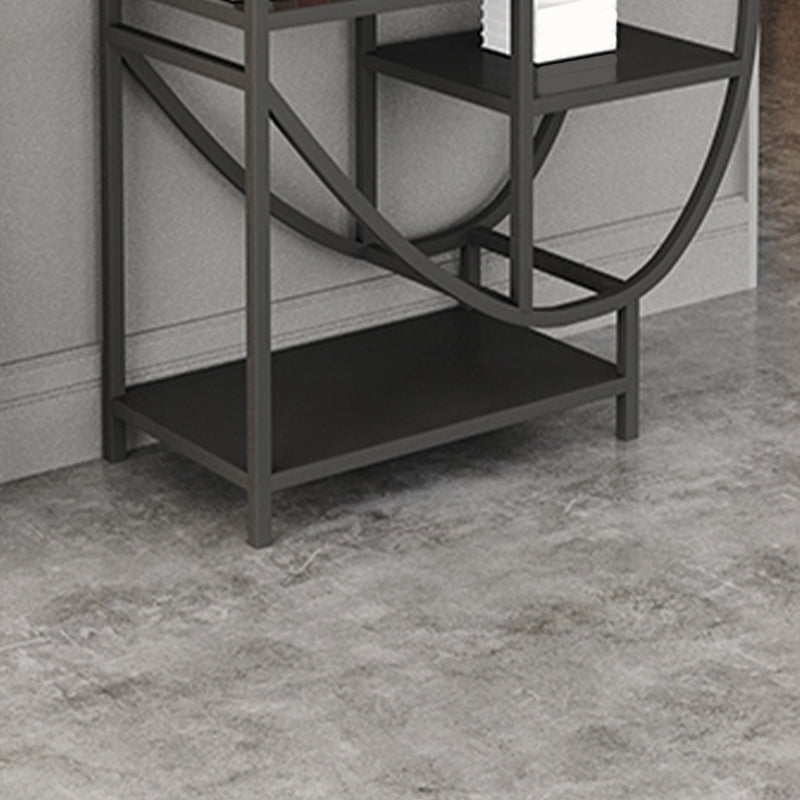 Industrial Open Back Bookshelf Freestanding Metal Book Shelf