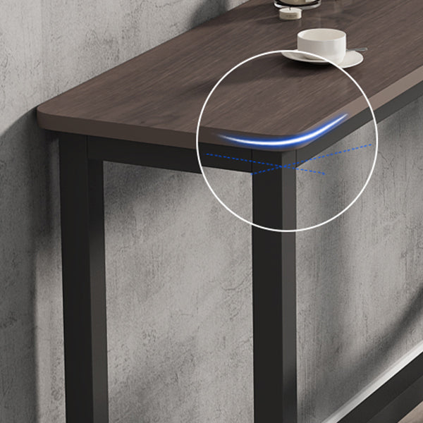 Modern Rectangle Wood Bar Table 2/3/4/5 Pieces Bar Table Set for Cafe