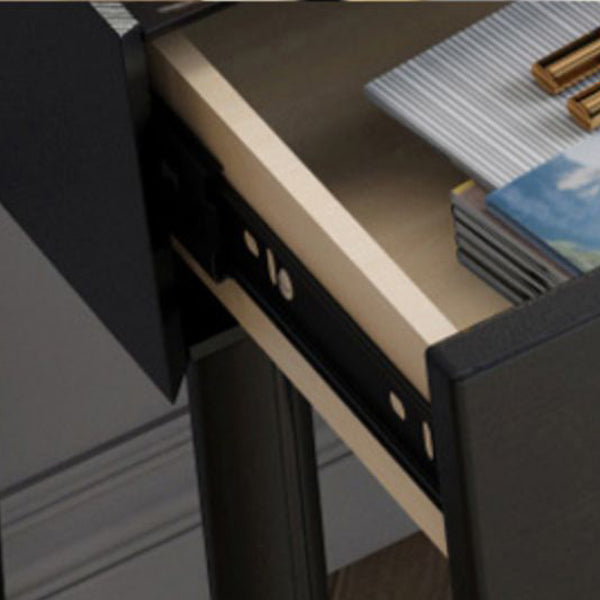 Modernist Solid Wood Vanity Dressing Table with Mirror and Stool