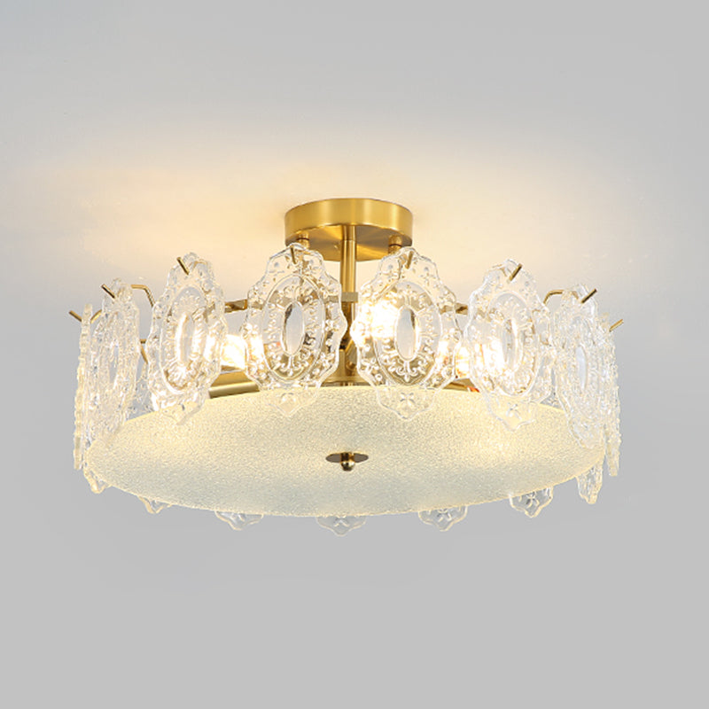 Nordic Ceiling Light Glass Flush Mount Ceiling Light Fixture for Bedroom
