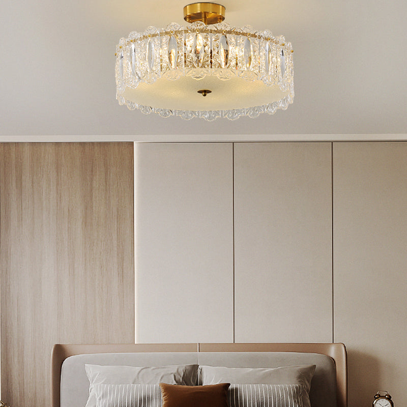 Nordic Ceiling Light Glass Flush Mount Ceiling Light Fixture for Bedroom