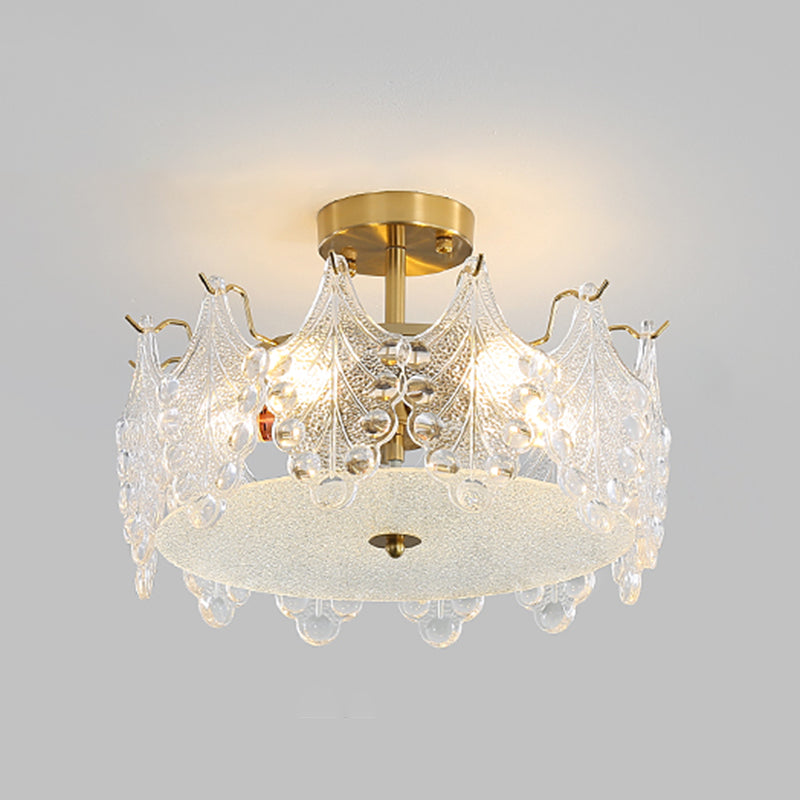 Nordic Ceiling Light Glass Flush Mount Ceiling Light Fixture for Bedroom