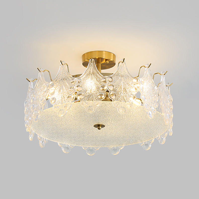 Nordic Ceiling Light Glass Flush Mount Ceiling Light Fixture for Bedroom