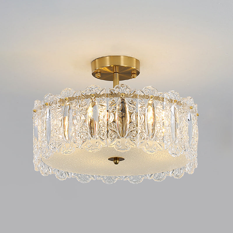 Nordic Ceiling Light Glass Flush Mount Ceiling Light Fixture for Bedroom