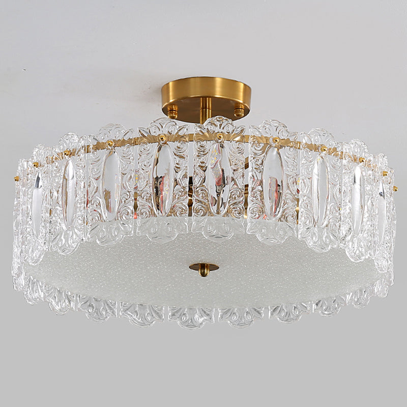 Nordic Ceiling Light Glass Flush Mount Ceiling Light Fixture for Bedroom