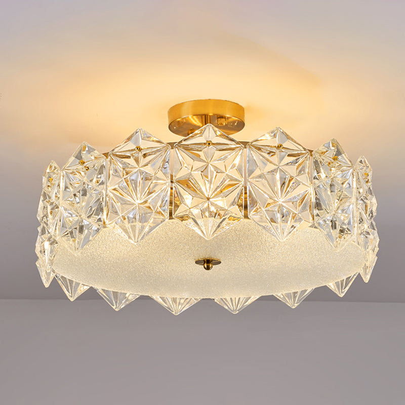 Nordic Ceiling Light Glass Flush Mount Ceiling Light Fixture for Bedroom
