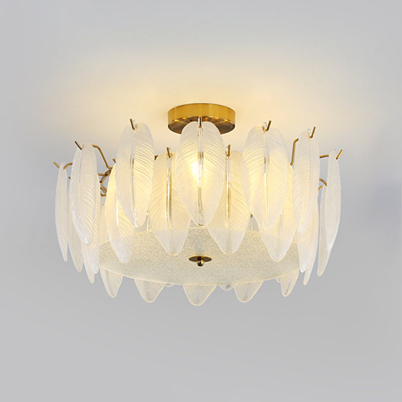 Nordic Ceiling Light Glass Flush Mount Ceiling Light Fixture for Bedroom