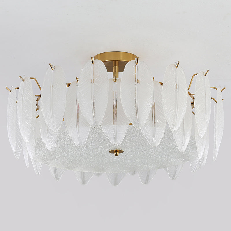 Nordic Ceiling Light Glass Flush Mount Ceiling Light Fixture for Bedroom