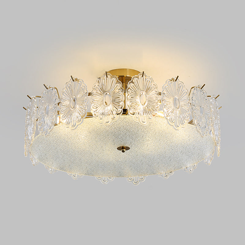 Nordic Ceiling Light Glass Flush Mount Ceiling Light Fixture for Bedroom