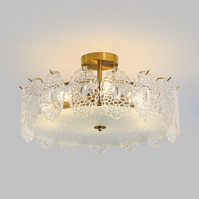Nordic Ceiling Light Glass Flush Mount Ceiling Light Fixture for Bedroom