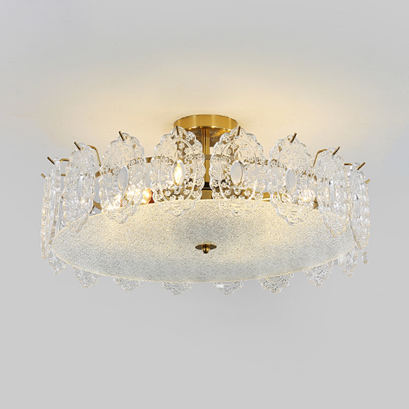 Nordic Ceiling Light Glass Flush Mount Ceiling Light Fixture for Bedroom