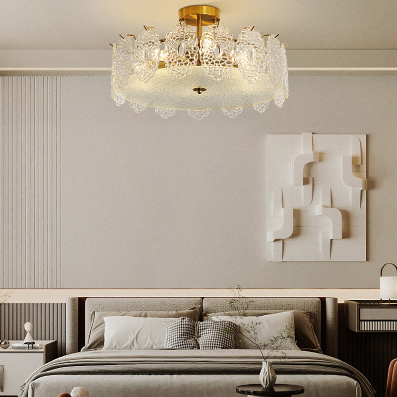 Nordic Ceiling Light Glass Flush Mount Ceiling Light Fixture for Bedroom
