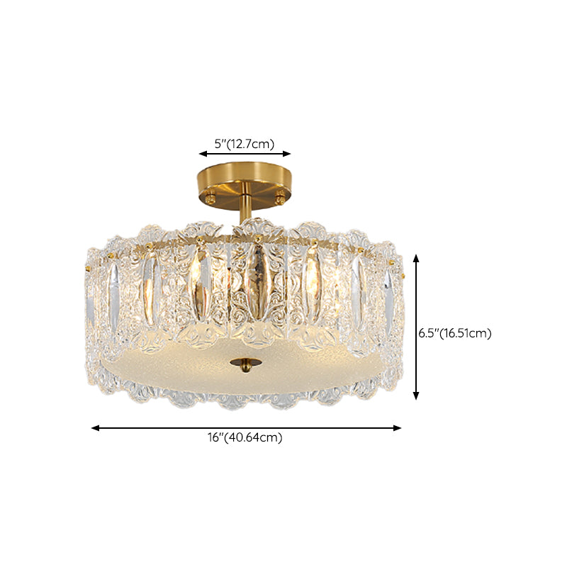 Nordic Ceiling Light Glass Flush Mount Ceiling Light Fixture for Bedroom