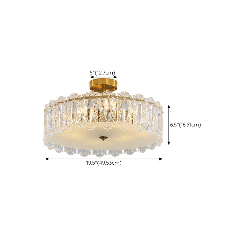 Nordic Ceiling Light Glass Flush Mount Ceiling Light Fixture for Bedroom