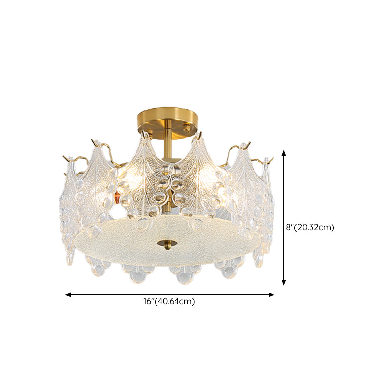 Nordic Ceiling Light Glass Flush Mount Ceiling Light Fixture for Bedroom