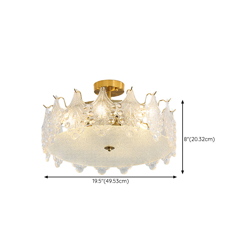 Nordic Ceiling Light Glass Flush Mount Ceiling Light Fixture for Bedroom