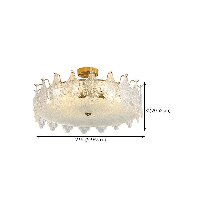 Nordic Ceiling Light Glass Flush Mount Ceiling Light Fixture for Bedroom