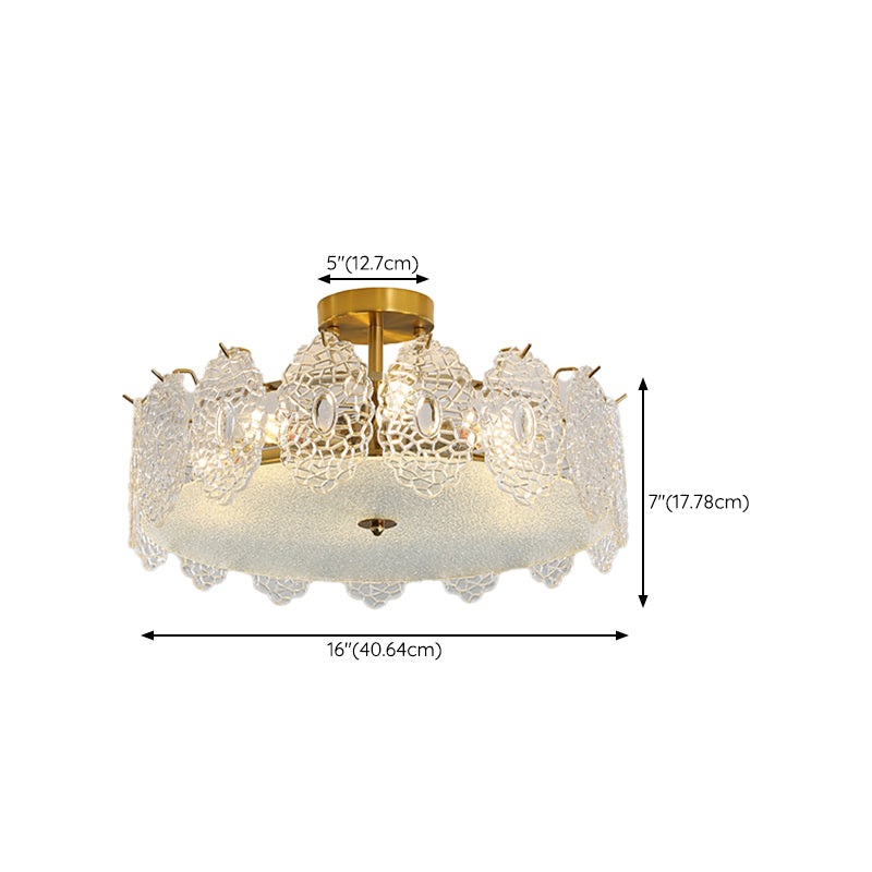 Nordic Ceiling Light Glass Flush Mount Ceiling Light Fixture for Bedroom