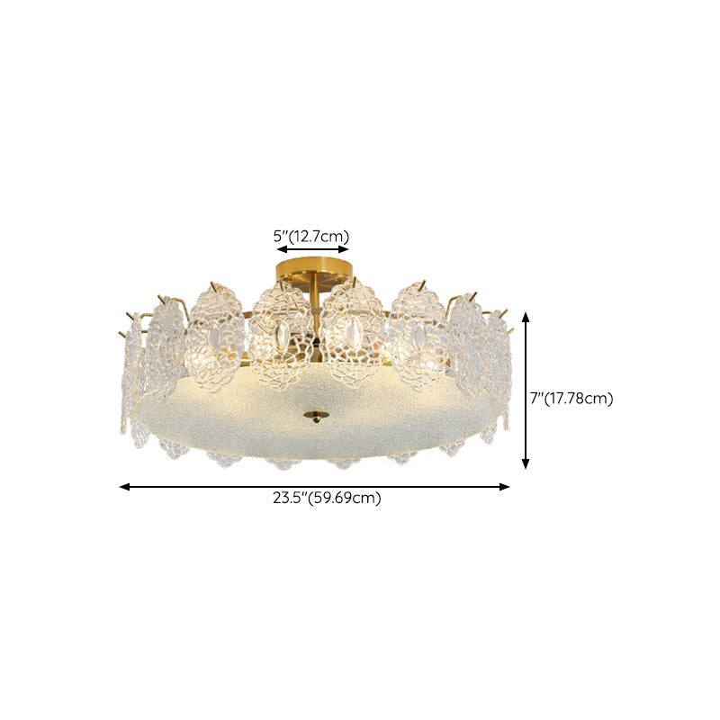 Nordic Ceiling Light Glass Flush Mount Ceiling Light Fixture for Bedroom