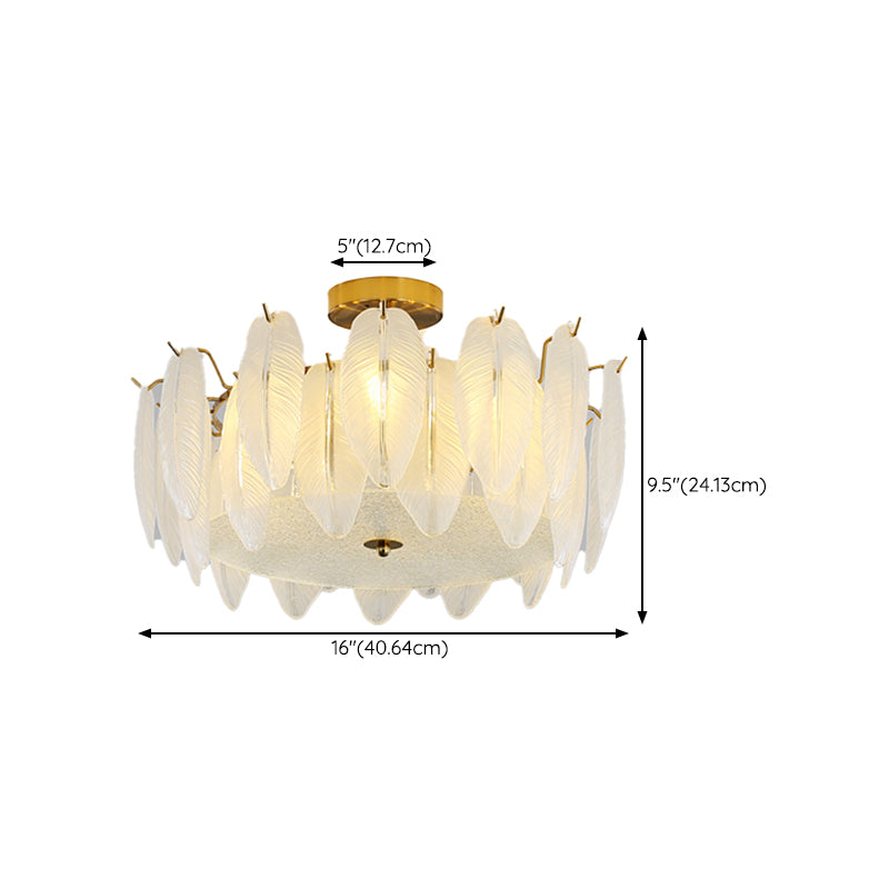 Nordic Ceiling Light Glass Flush Mount Ceiling Light Fixture for Bedroom