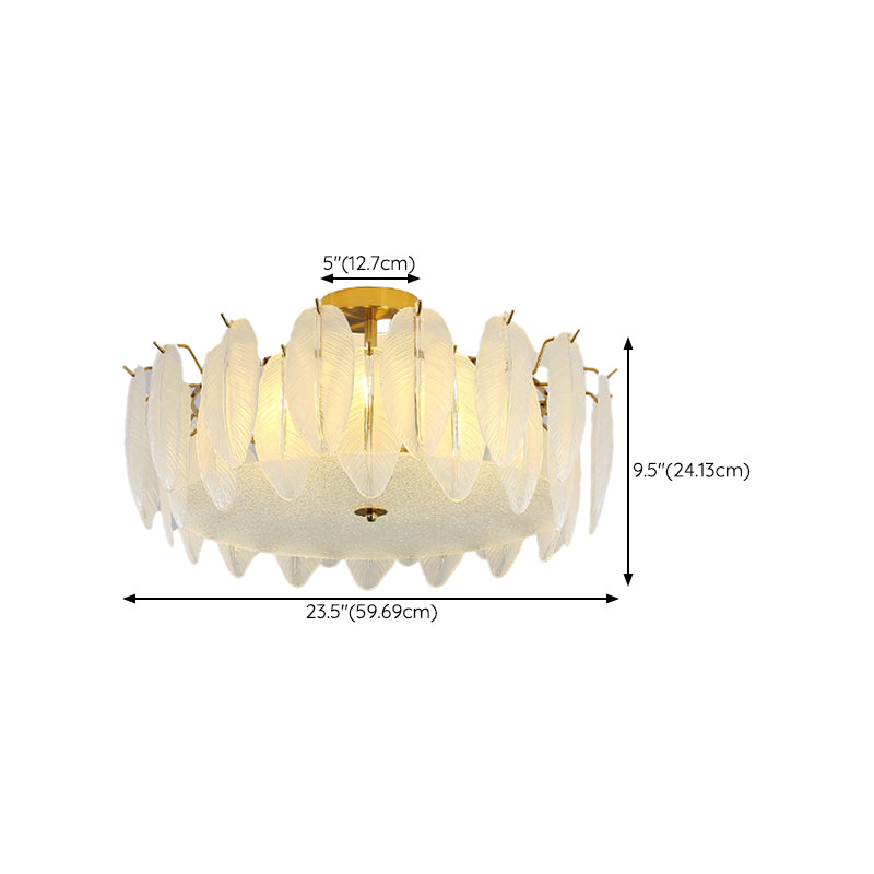 Nordic Ceiling Light Glass Flush Mount Ceiling Light Fixture for Bedroom